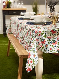 DII® Garden Floral Print Outdoor Tablecloth With Zipper 60x84"