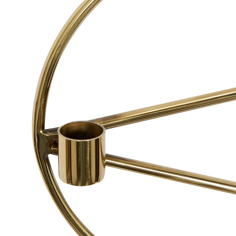 Set of 3 Gold Stainless Steel Modern Wall Sconce, 8" x 8"