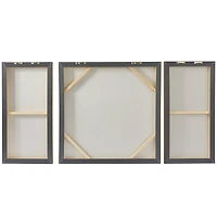 Gold Canvas Ripple Starburst Framed Wall Art with Gold Frame Set of 3 32", 16", 16"
