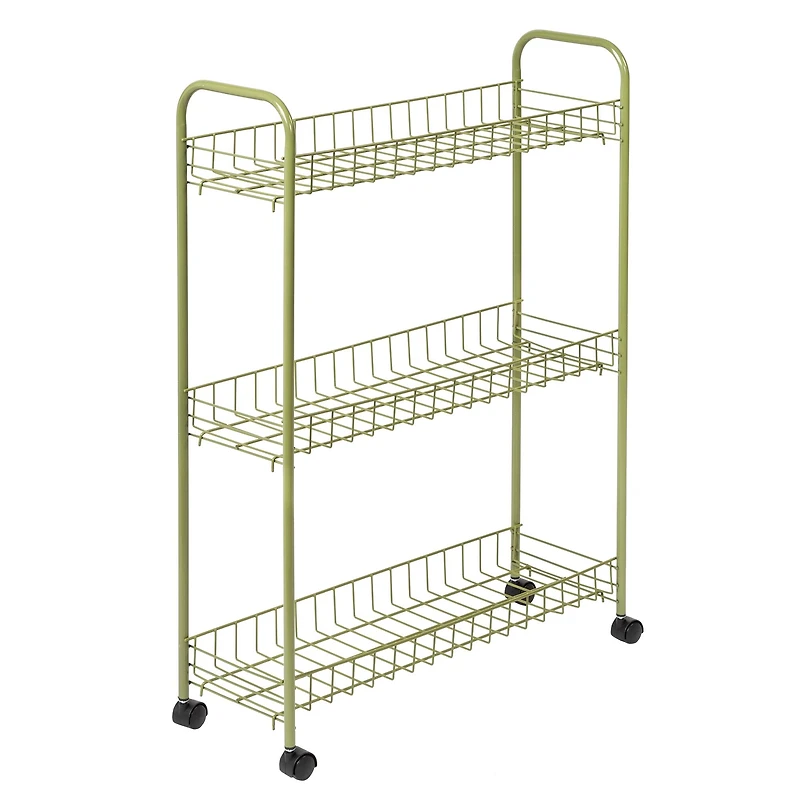 Honey Can Do Olive 3-Tier Rolling Cart