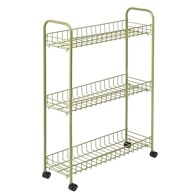 Honey Can Do Olive 3-Tier Rolling Cart
