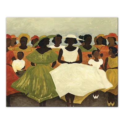 Women In Pews 20" x 16" Canvas Wall Art