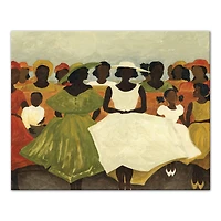 Women In Pews 20" x 16" Canvas Wall Art