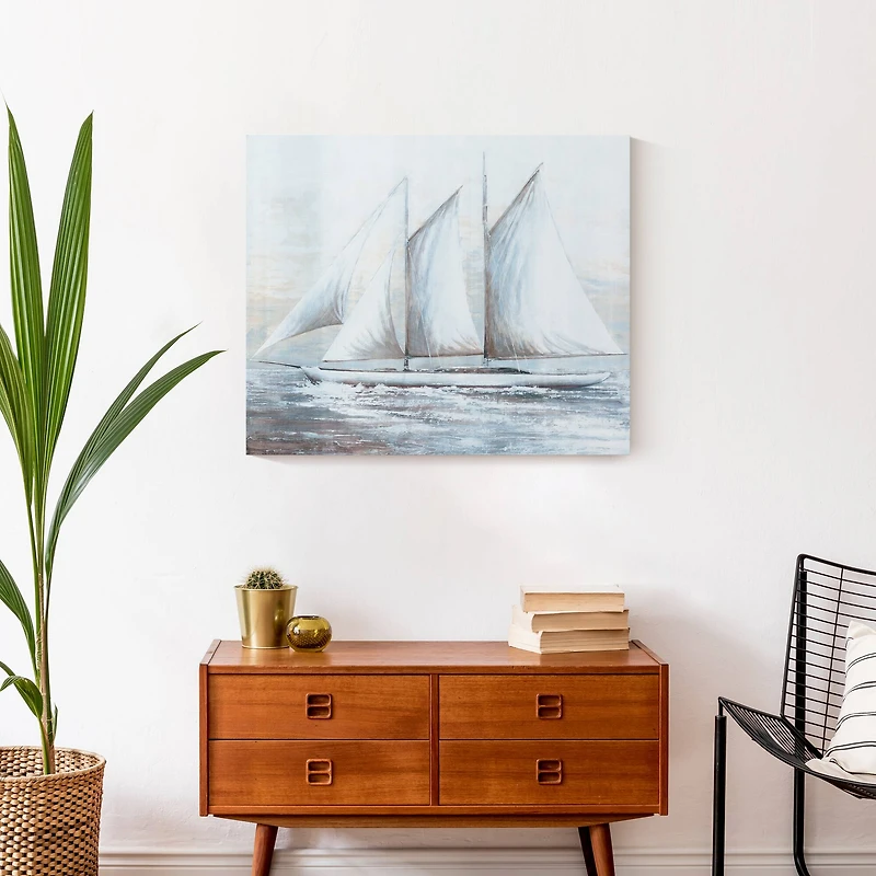 Painted Sailboat Canvas Wall Art