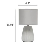 Simple Designs 11" Mini Ceramic Pastel Table Lamp