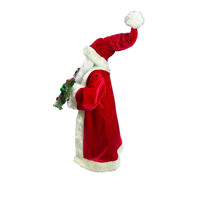 24" Santa with Toy Bag & Garland Tabletop Décor by Ashland®