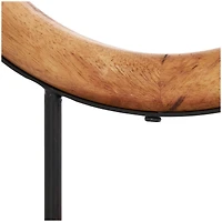 Brown Wood Geometric Circular Ring Sculpture Set