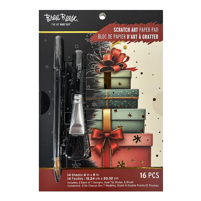 Brea Reese™ 6" x 8" Classic Christmas Scratch Art Paper Pad