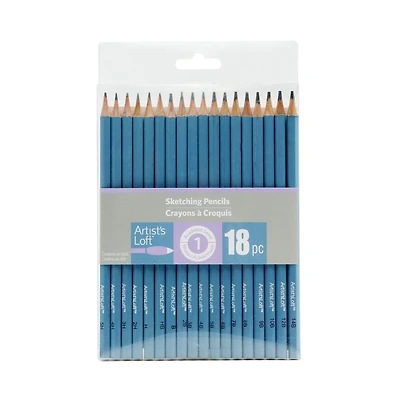 12 Packs: 18 ct. (216 total) Graphite Sketching Pencil Set by Artist's Loft™