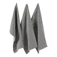 DII® Black Check Heavyweight Dishtowel & Dishcloth Set