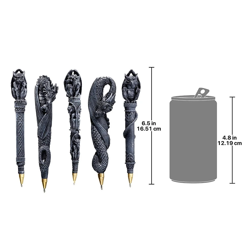 Gargoyles & Dragons Sculptural Pen Collection Set