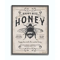 Stupell Industries Honey Bee Rustic Farm Framed Wall Art