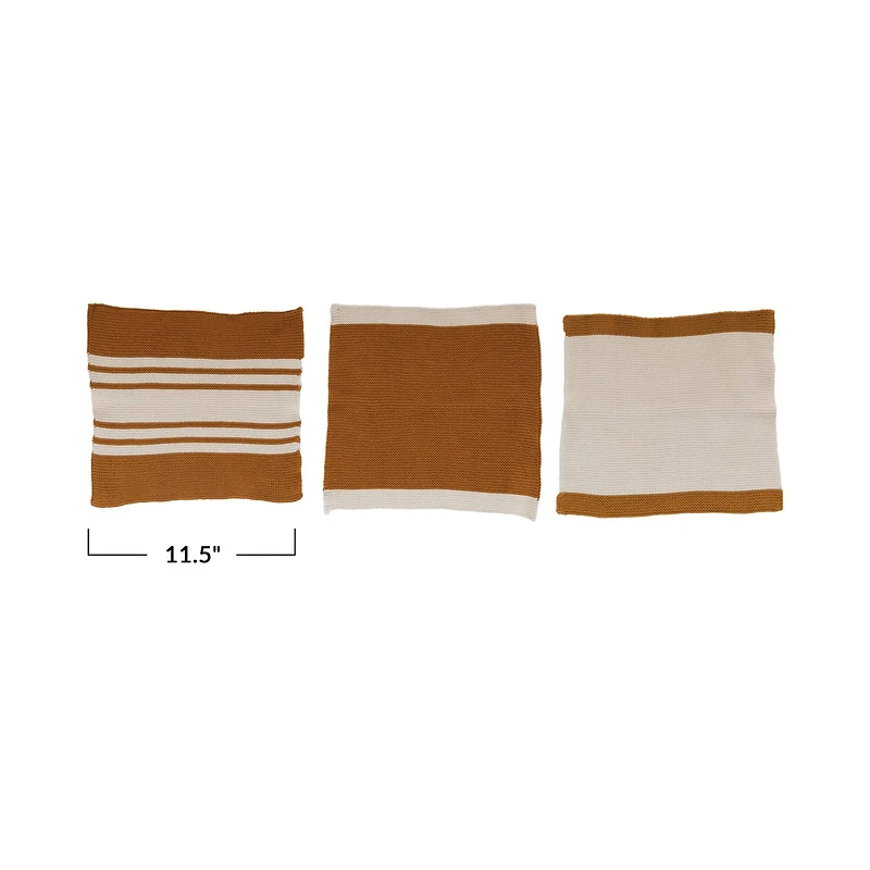 Hello Honey® Brown Square Cotton Dishcloth Set