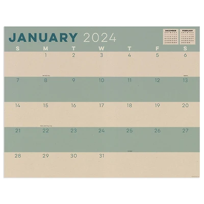 TF Publishing 2024 Kraft Desk Pad Monthly Blotter Calendar
