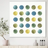 Designart - Green Tones Geometric Circles