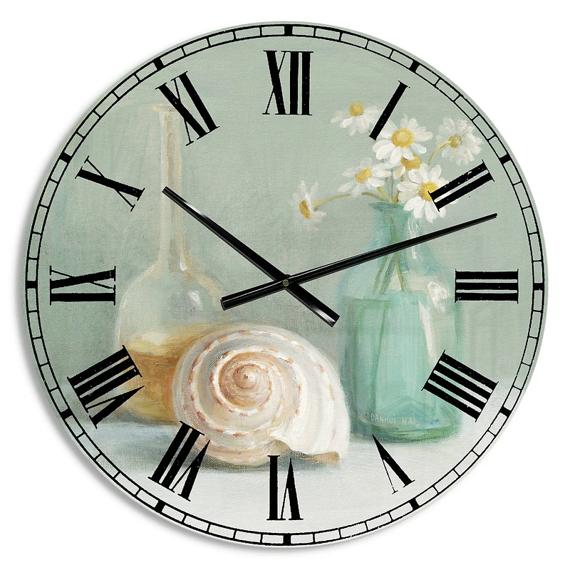 Designart 'Pastel Bath Iii Farmhouse Wall Clock