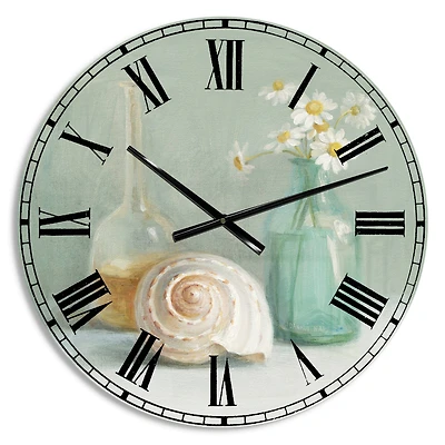Designart 'Pastel Bath Iii Farmhouse Wall Clock