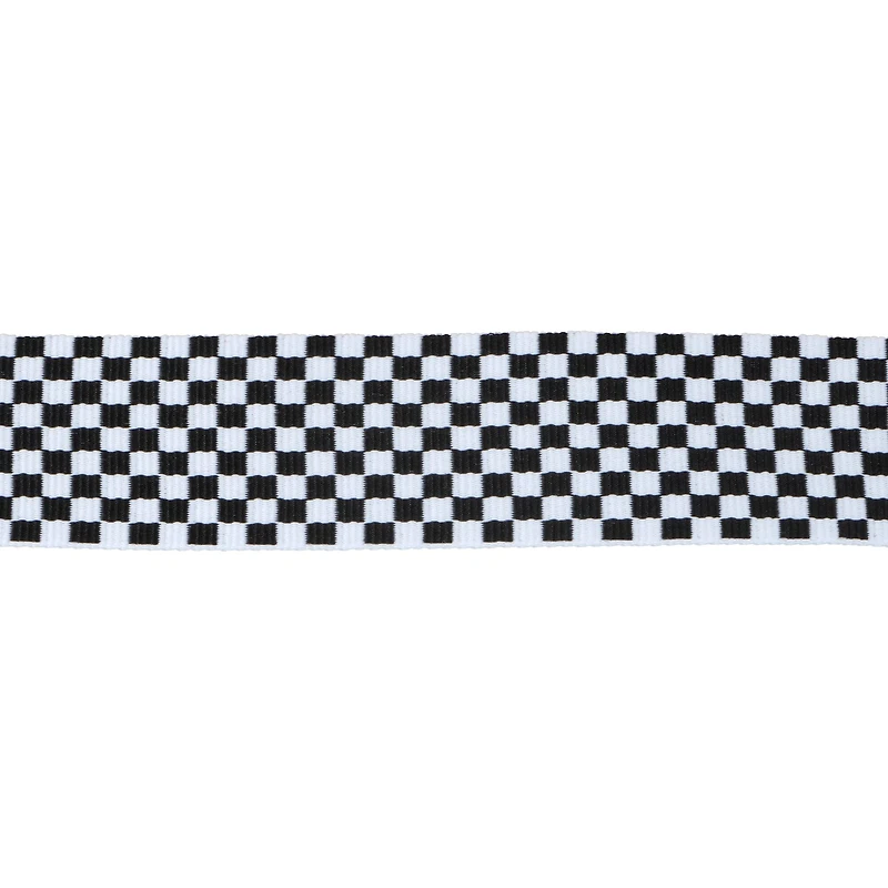 1.5" Black & White Check Belting Trim by Celebrate It®