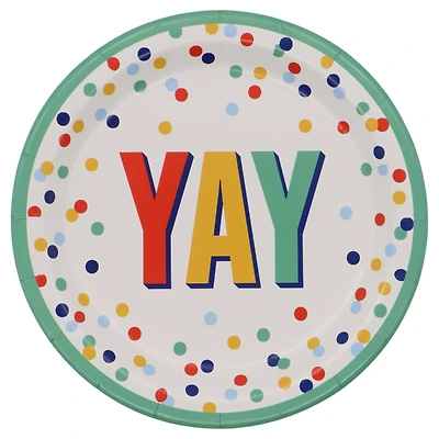 7" Multicolor Yay Snack Plates, 10ct. by Celebrate It™
