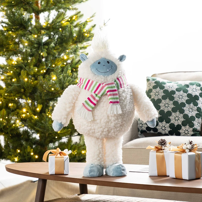 Glitzhome® 22"H Christmas Fabric Standing Yeti