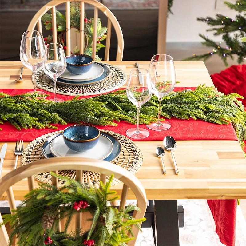 Glitzhome® 9ft Christmas Greenery PE Garland