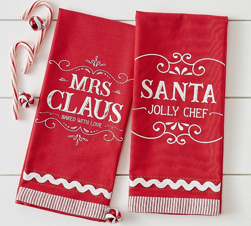 DII® Mr & Mrs Claus Dishtowel Set