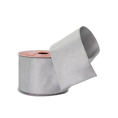 2.5" x 20ft. Silver Shimmer Wired Ribbon by Celebrate It®