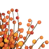 14" Orange & Red Berry Artificial Fall Harvest Twig Wreath