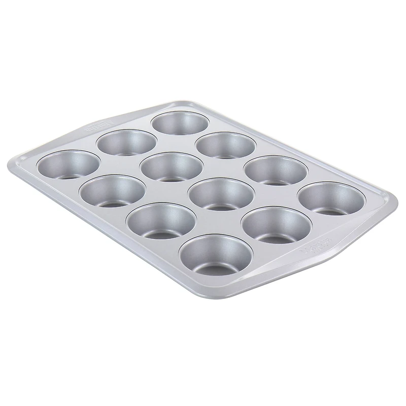 Martha Stewart Gray 12 Cup Nonstick Carbon Steel Muffin Pan