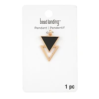 Gold & Black Overlap Triangle Pendant by Bead Landing™