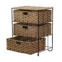 Household Essentials 3-Drawer Wicker Storage Unit