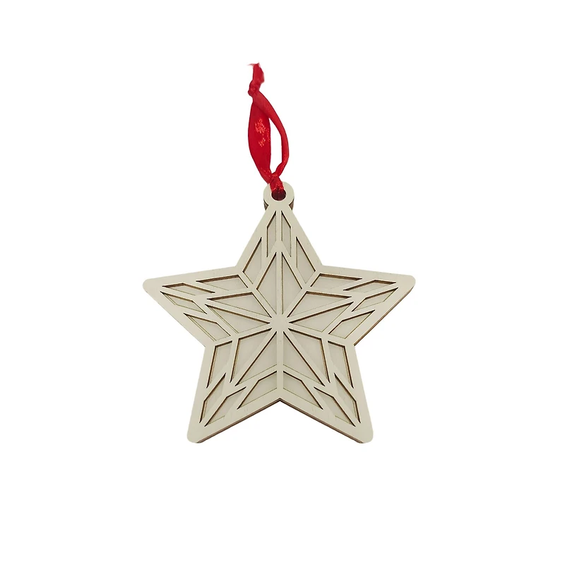 4" DIY Wood Quilted Star Ornament by Make Market®