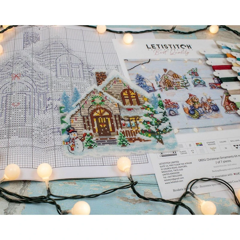 Letistitch Christmas Ornaments Counted Cross Stitch Kit