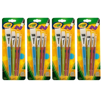 Crayola® Big Paintbrush Flat Set, 4 Packs of 4