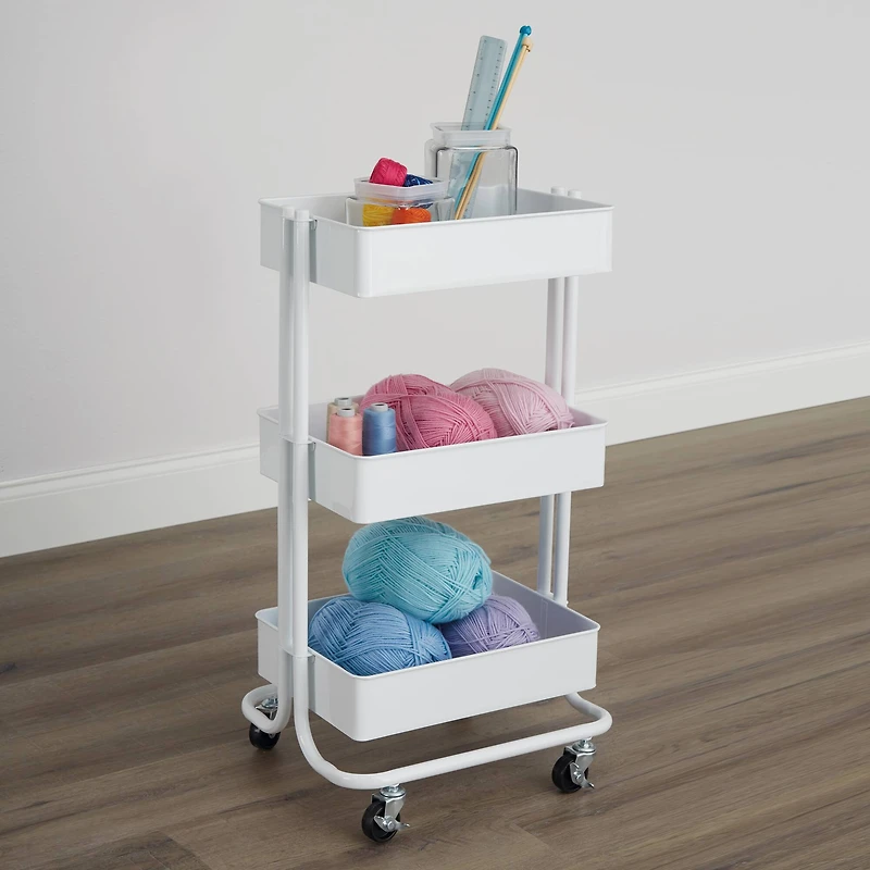 Lexington 3-Tier Rolling Cart by Simply Tidy