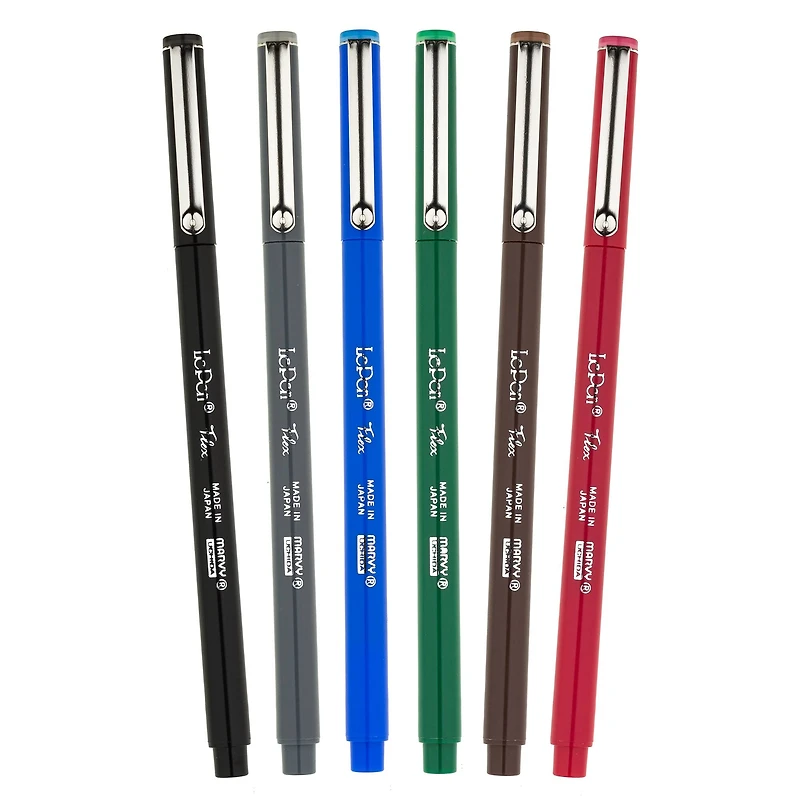 Marvy® Uchida LePen® Flex 6 Primary Pen Set