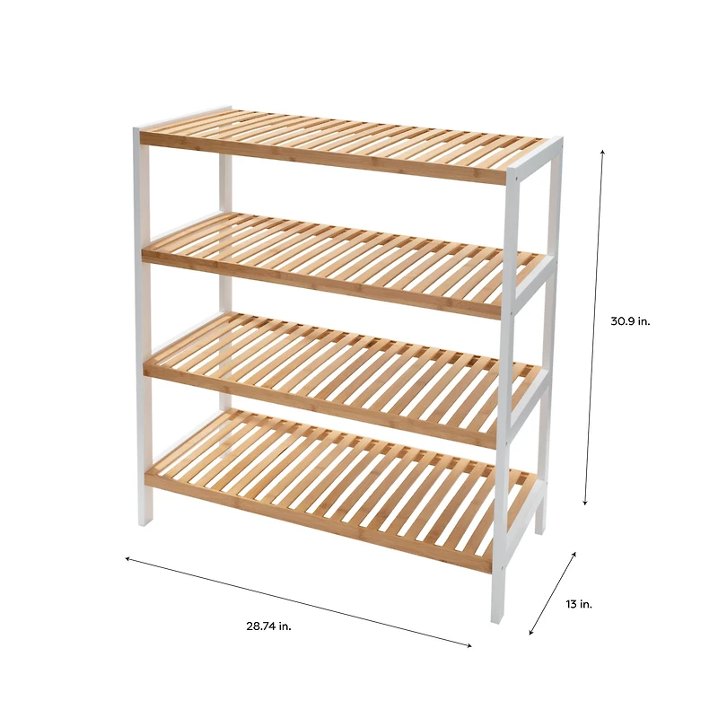 Organize It All Sonora Bamboo 4-Tier Shelf