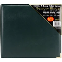 Pioneer® 3-Ring Hunter Green Oxford Sewn Cover Album, 12" x 12"