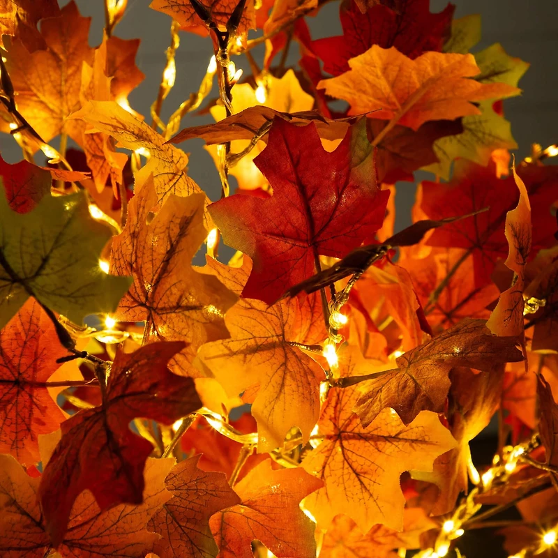 4ft. Pre-Lit Shades of Autumn Maple Artificial Fall Tree with 180 Warm White LED Lights