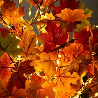 4ft. Pre-Lit Shades of Autumn Maple Artificial Fall Tree with 180 Warm White LED Lights