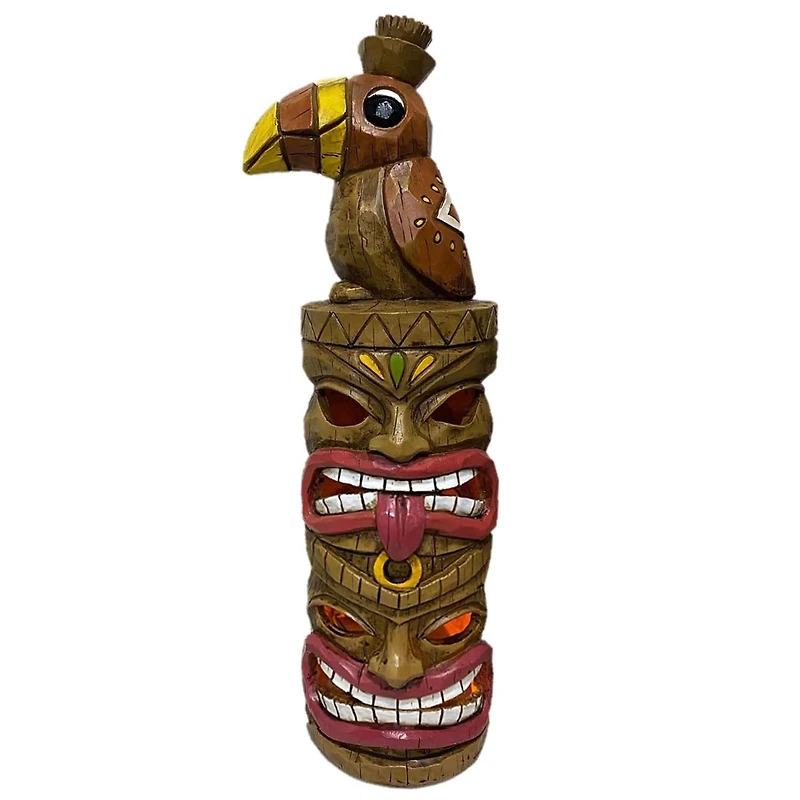 Santa's Workshop 15" Solar Double Tiki with Bird