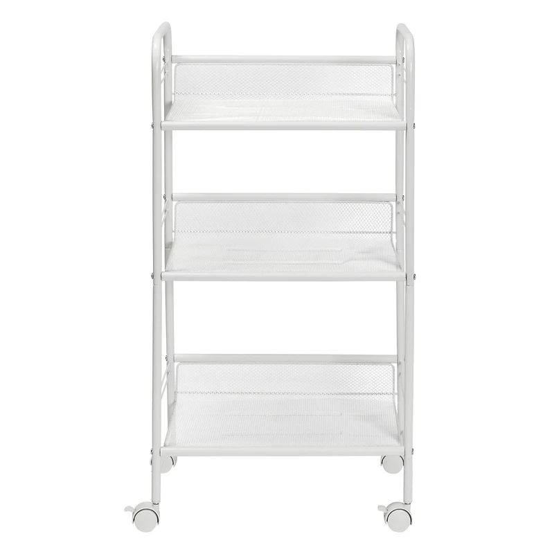 Honey Can Do White 3-Tier Mesh Rolling Cart