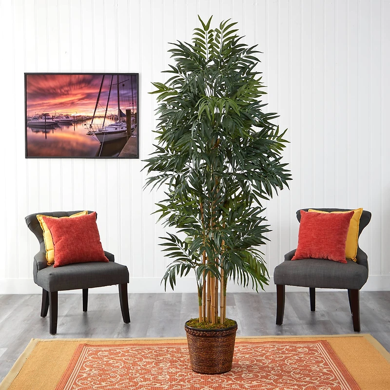 6ft. Phoenix Palm Tree in Wicker Planter
