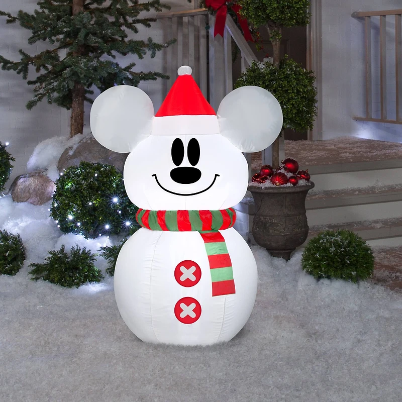 3.5ft. Airblown® Inflatable Christmas Mickey Mouse Snowman