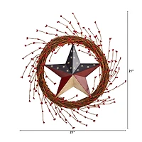 20" Red, White & Blue Americana Patriotic Star Wreath