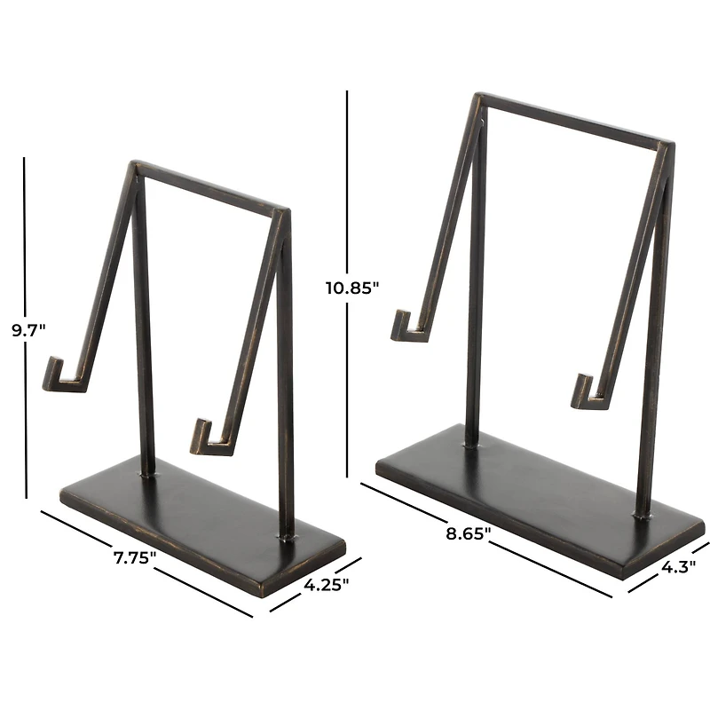 Black Metal Modern Abstract Easel Set