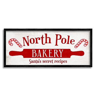 Stupell Industries North Pole Bakery Kitchen Sign Framed Giclee Art