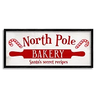 Stupell Industries North Pole Bakery Kitchen Sign Framed Giclee Art