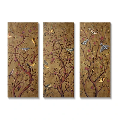 Stupell Industries Regal Plum Tree Vintage Perched Birds Canvas Wall Art