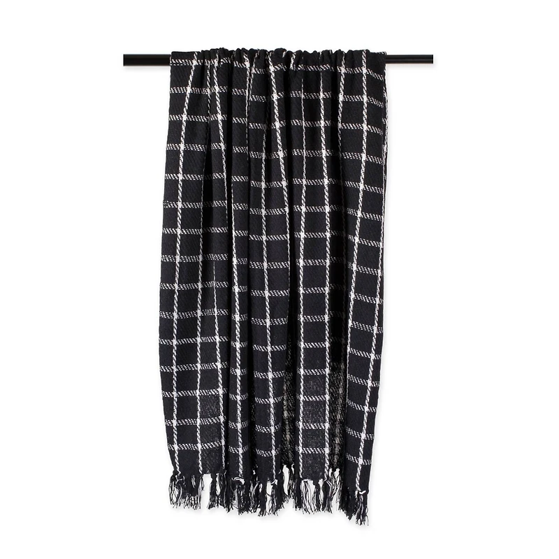 DII® Black Checked Plaid Throw